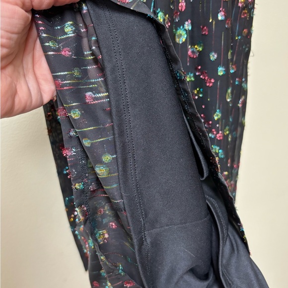 Eva Franco Anthropologie Edita halter black jumpsuit multi-color metallic dot- 2 - Picture 15 of 15